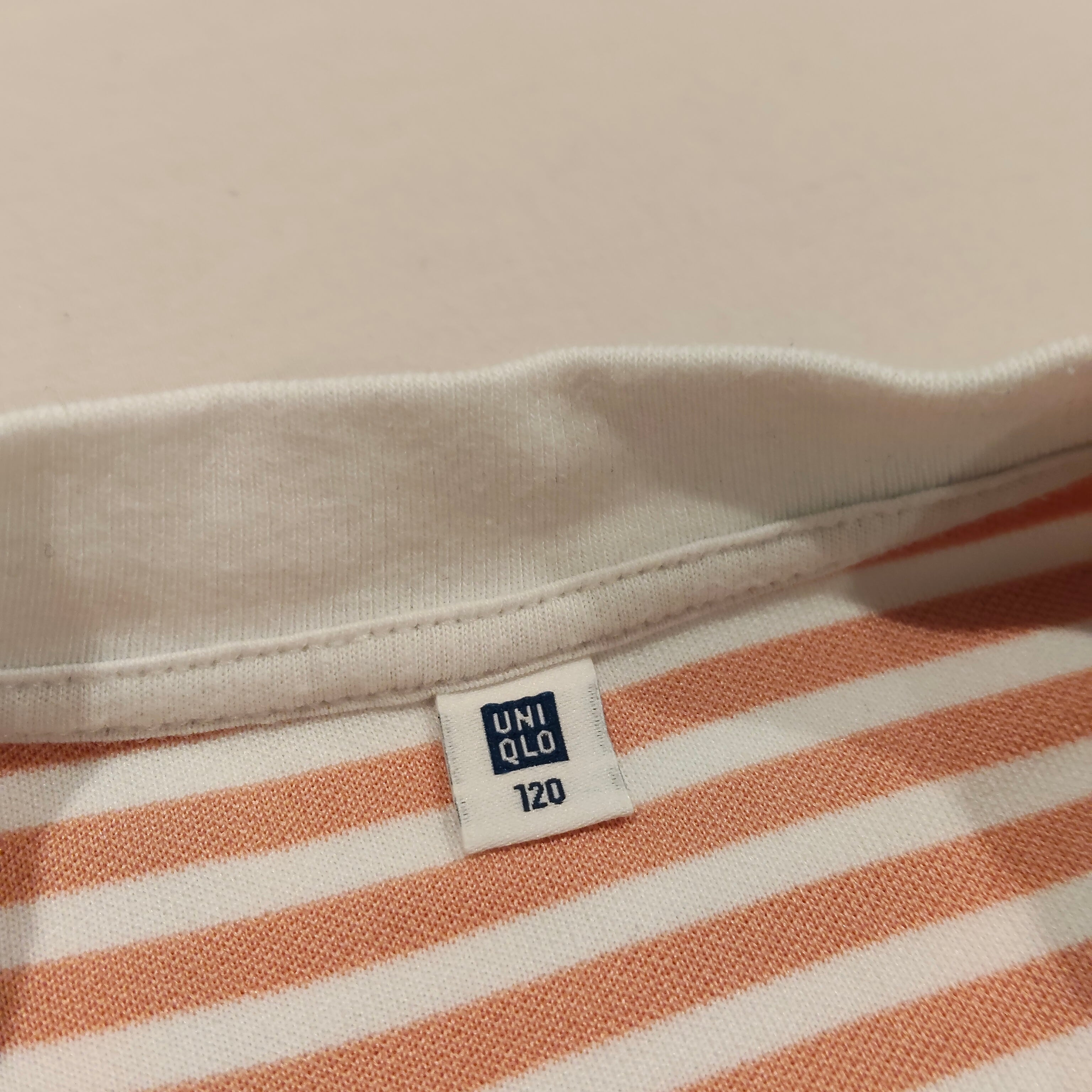 UNIQLO tee size 5-6yrs unisex AIRism Cotton Striped Crew Neck