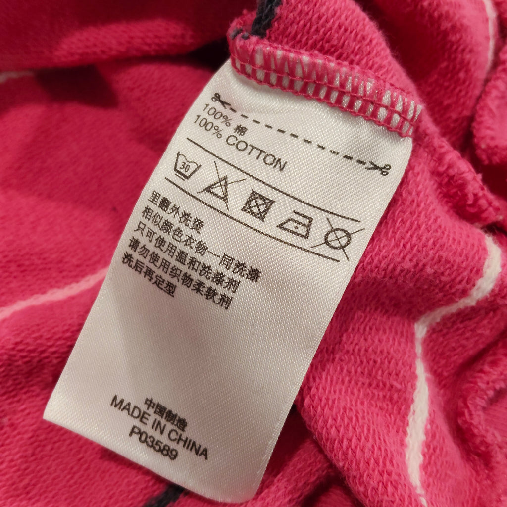 ADIDAS Essentials Hoodie size 12-14yrs girls pink stripes