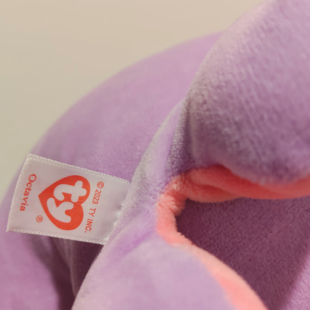 New TY Squishy Beanies Octavia - Purple Octopus Squish 23cm