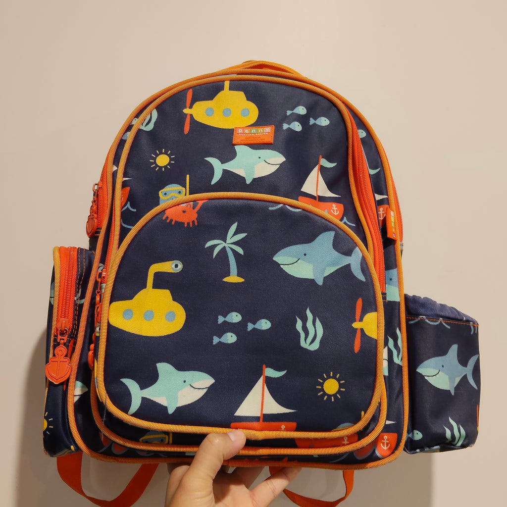 Penny Scallan Large Backpack - Anchors Away print 30x40cm