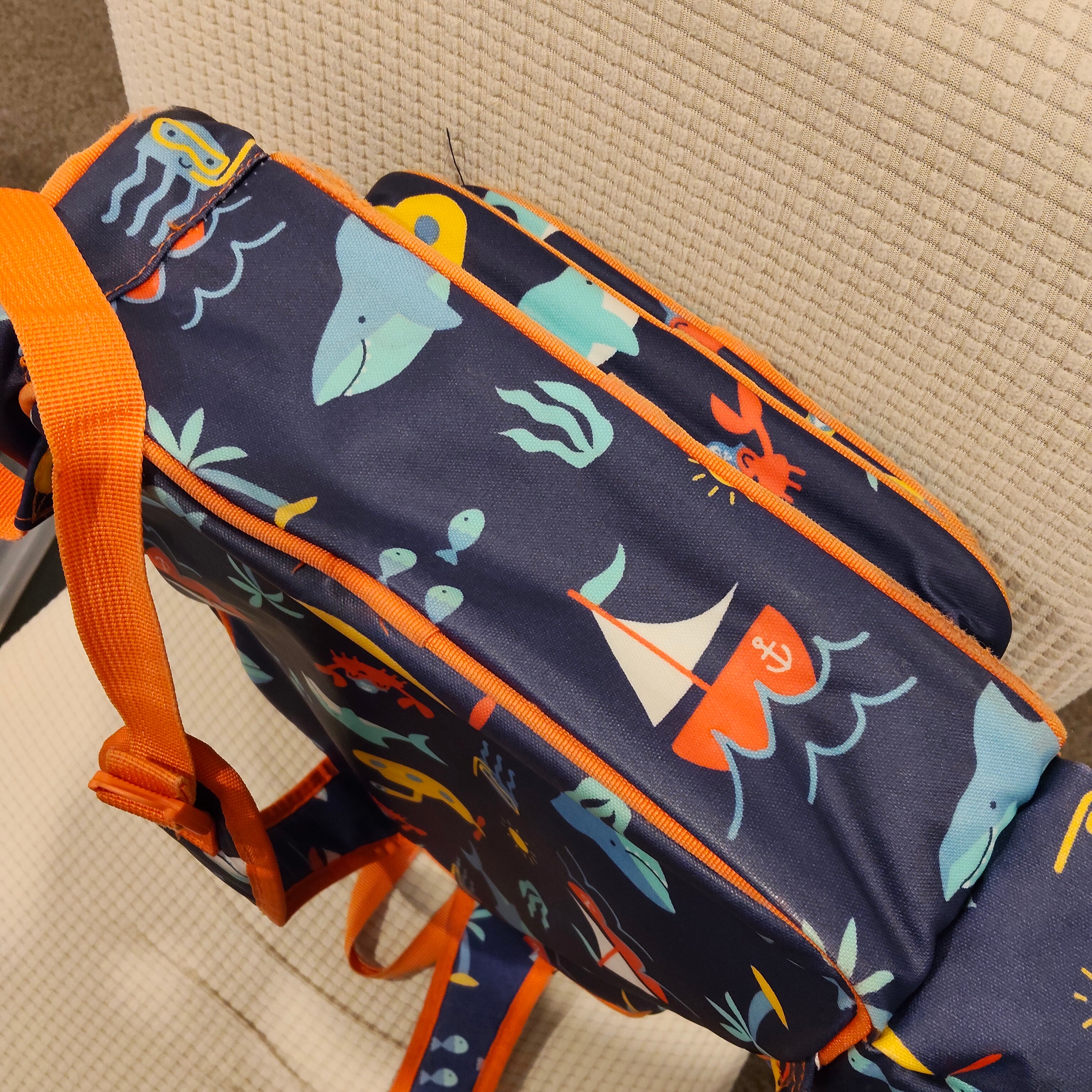 Penny Scallan Large Backpack - Anchors Away print 30x40cm