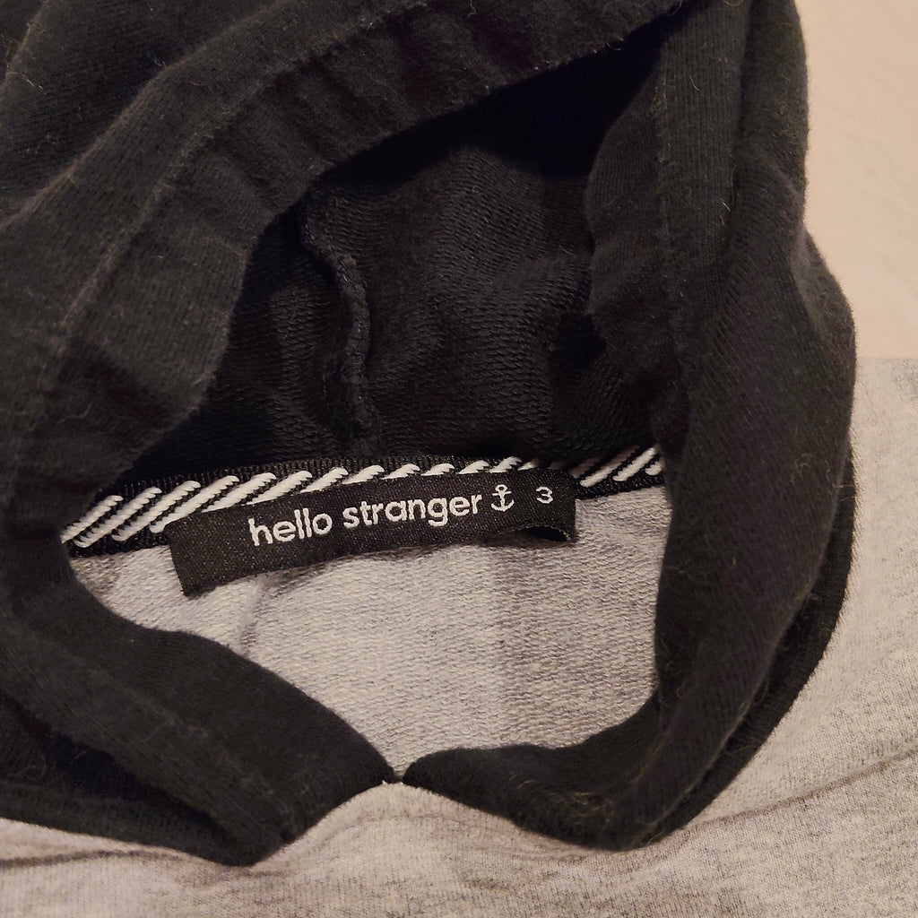 HELLO STRANGER hoodie size 3yrs unisex - kindy condition