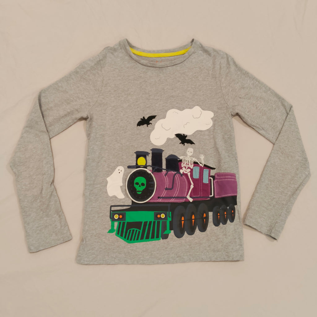MINI BODEN top size 11-12yrs boys Halloween ghost train