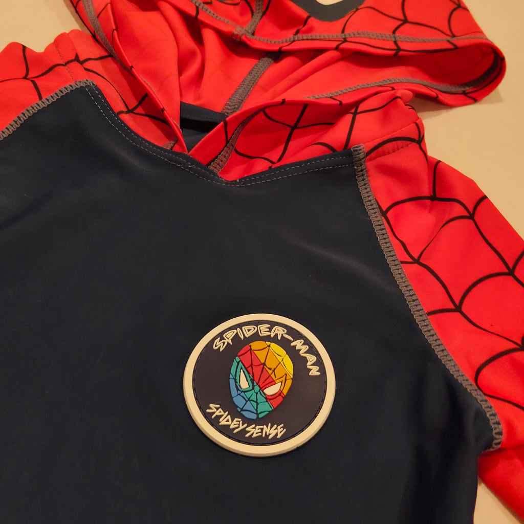 DISNEY Spider-Man Hooded Rash Guard size 4-5yrs Boys swimwear