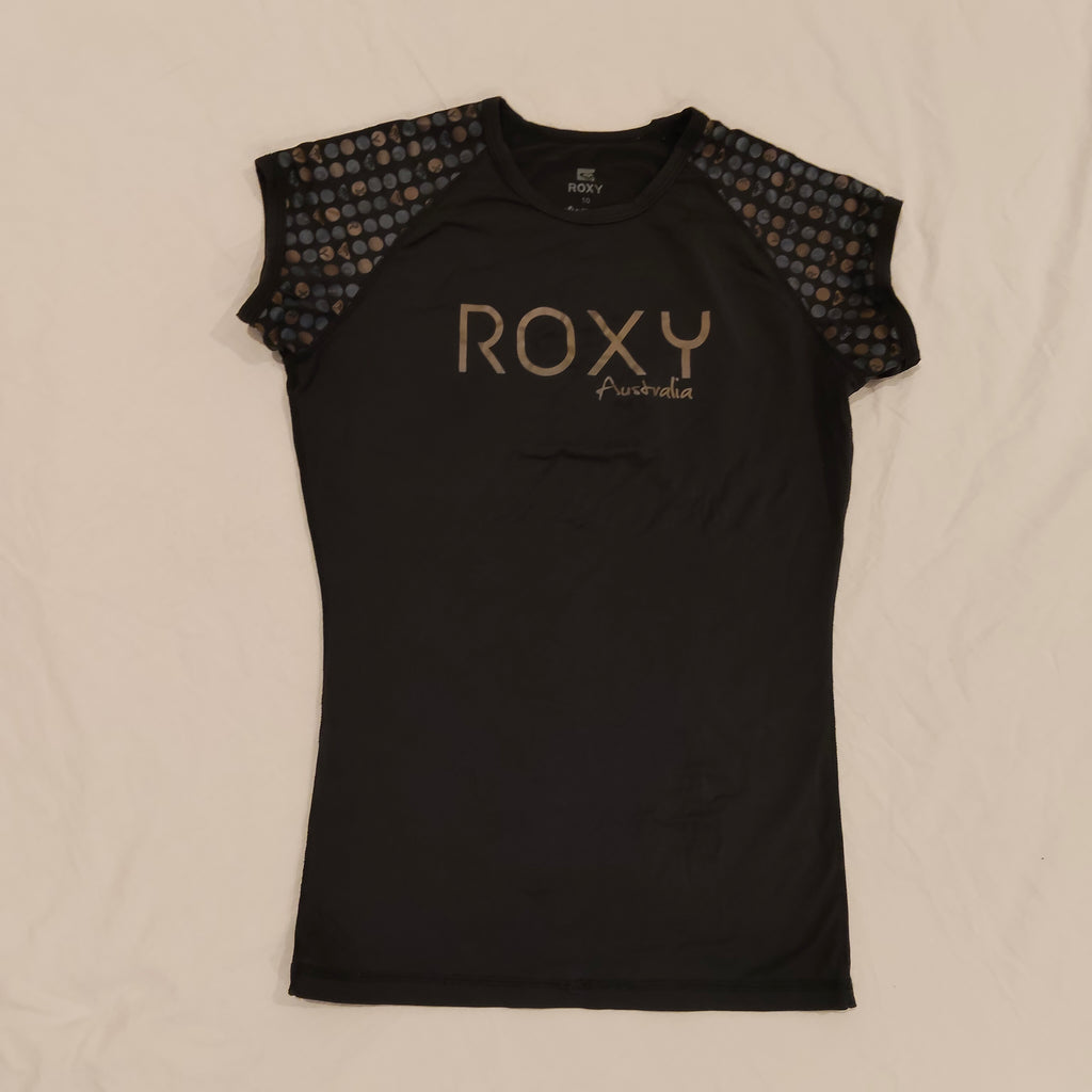 ROXY cap sleeve rash top size 10 Womens swimwear