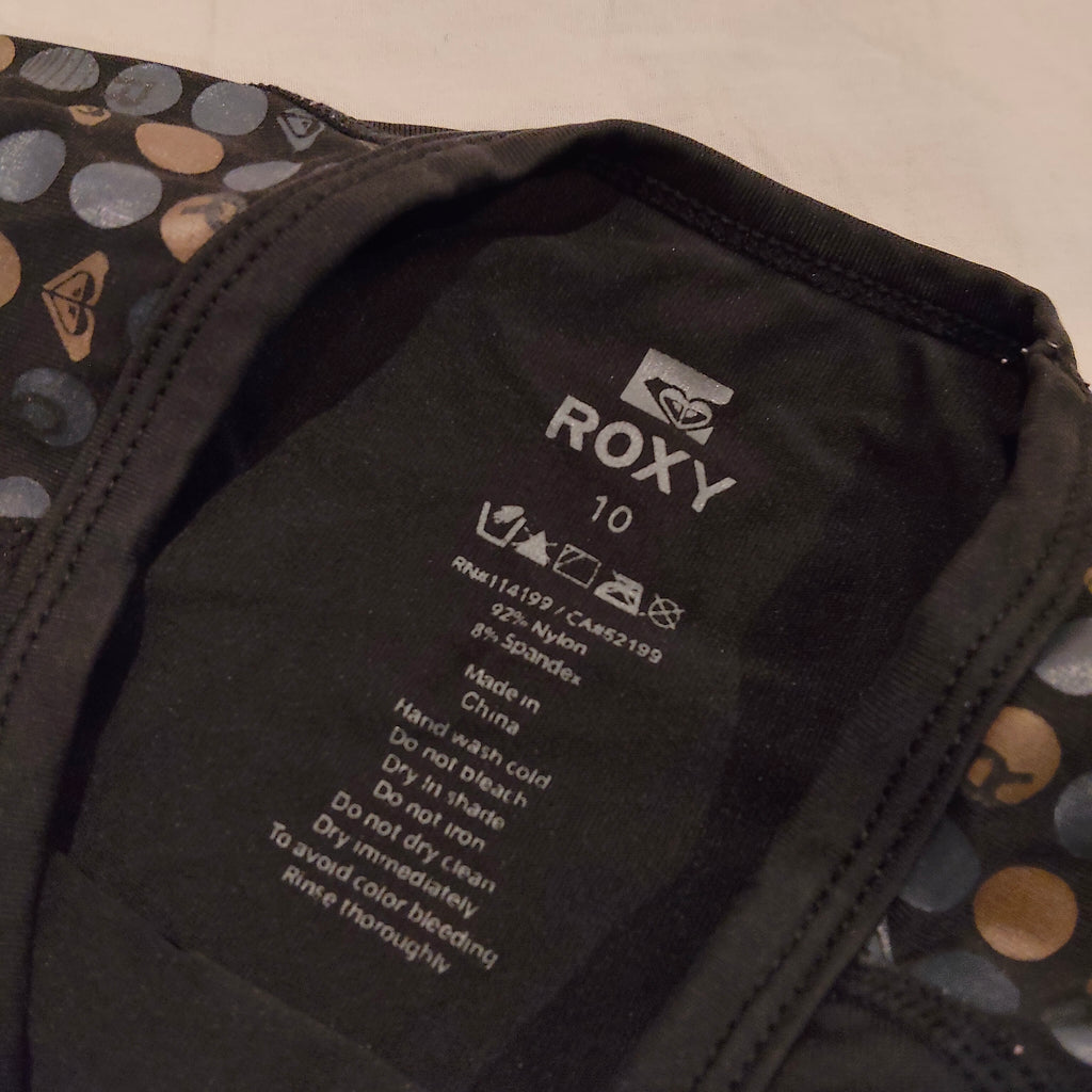 ROXY cap sleeve rash top size 10 Womens swimwear