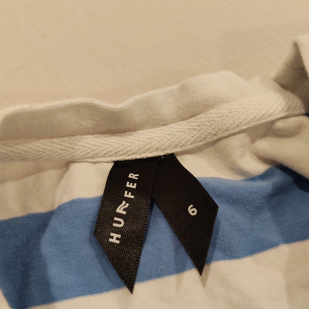 HUFFER tank dress size 12-14yrs girls blue and white sleeveless