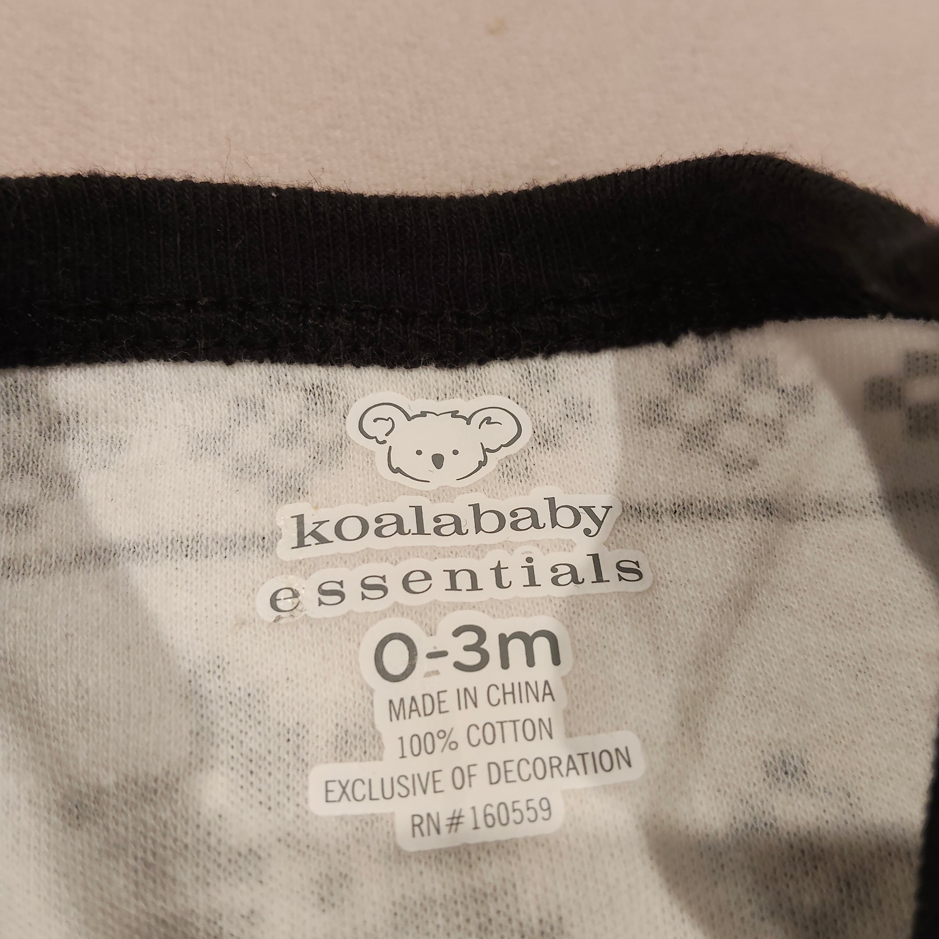 NEW Koala Baby Essentials footed onesie size 0-3m babies