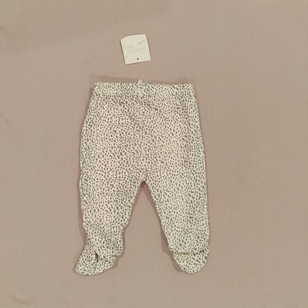 New Ricochet Baby legging size 0-3m babies grey animal print pattern