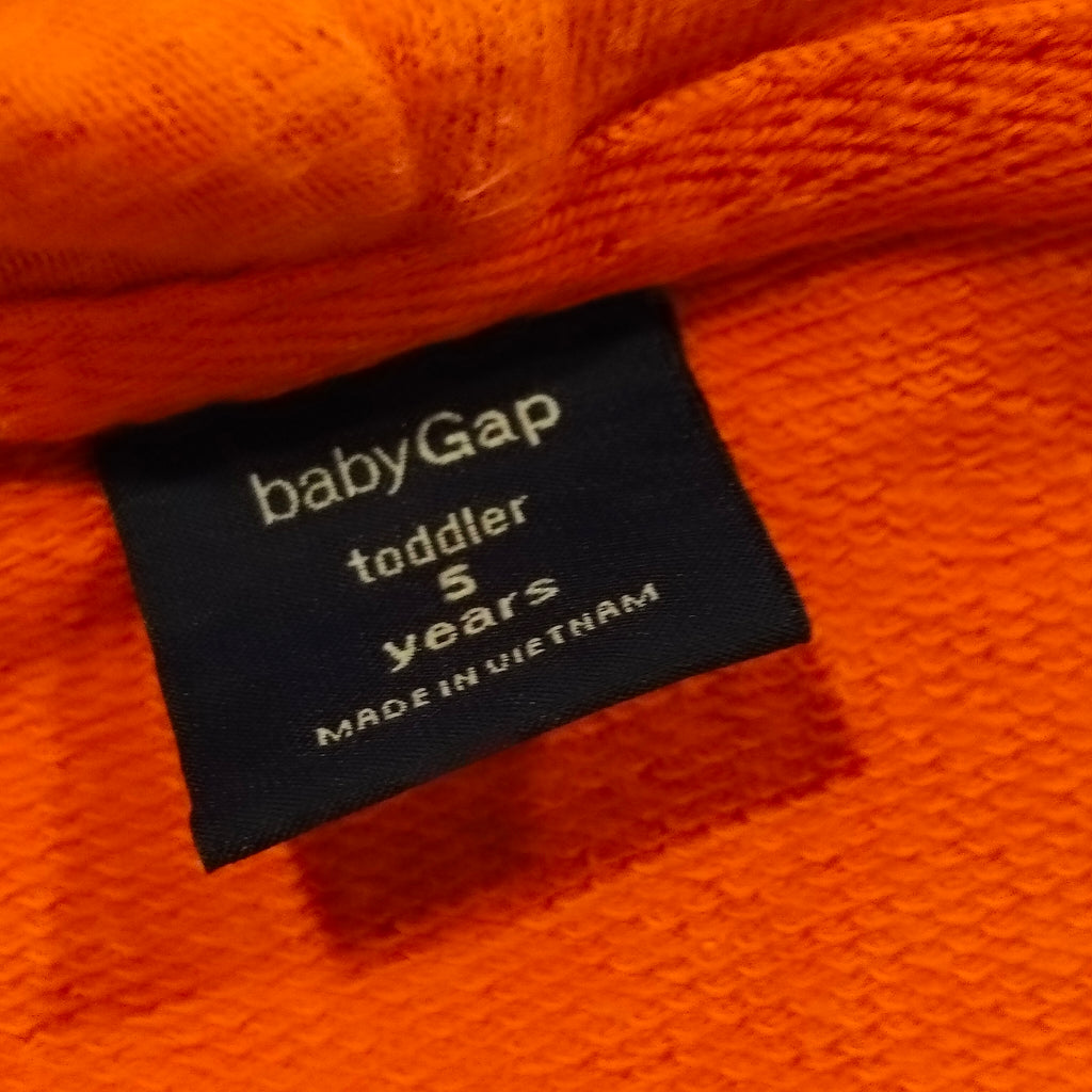 GAP zip up hoodie size 5yrs unisex kids orange