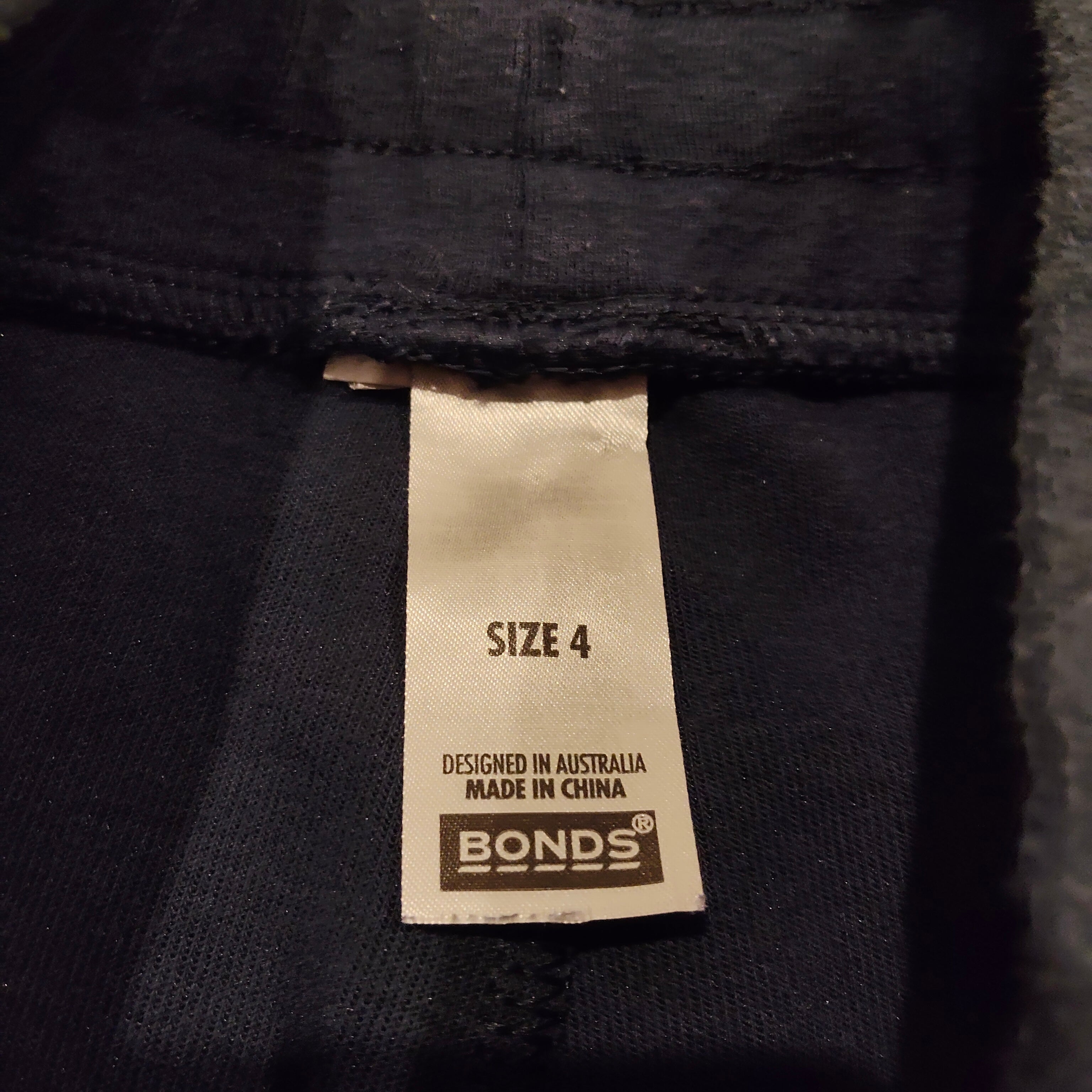 BONDS track pants size 4yrs boys Navy