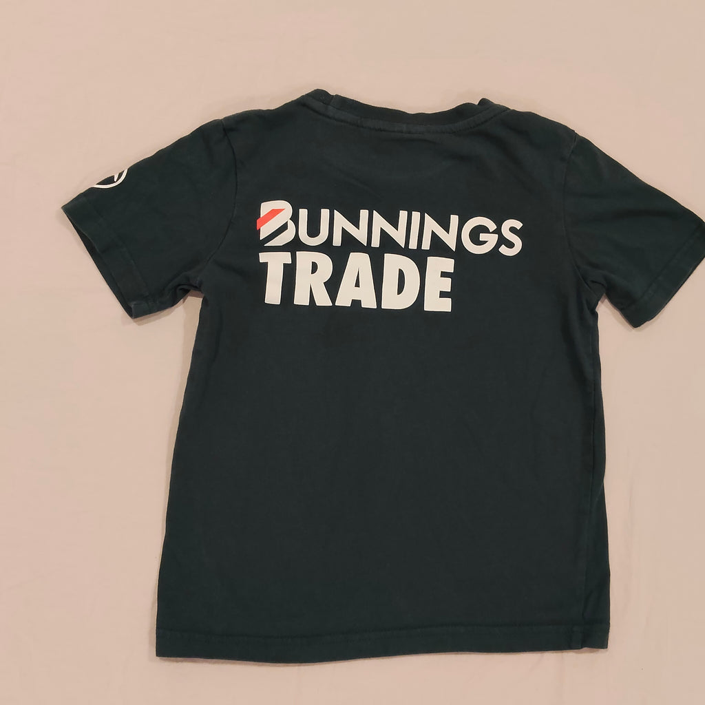 BUNNINGS tee size 5 short sleeve Dark Green