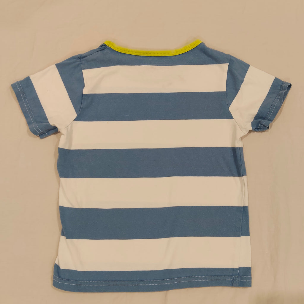 MOUNTAIN WAREHOUSE top size 5-6yrs boys blue stripes short sleeve