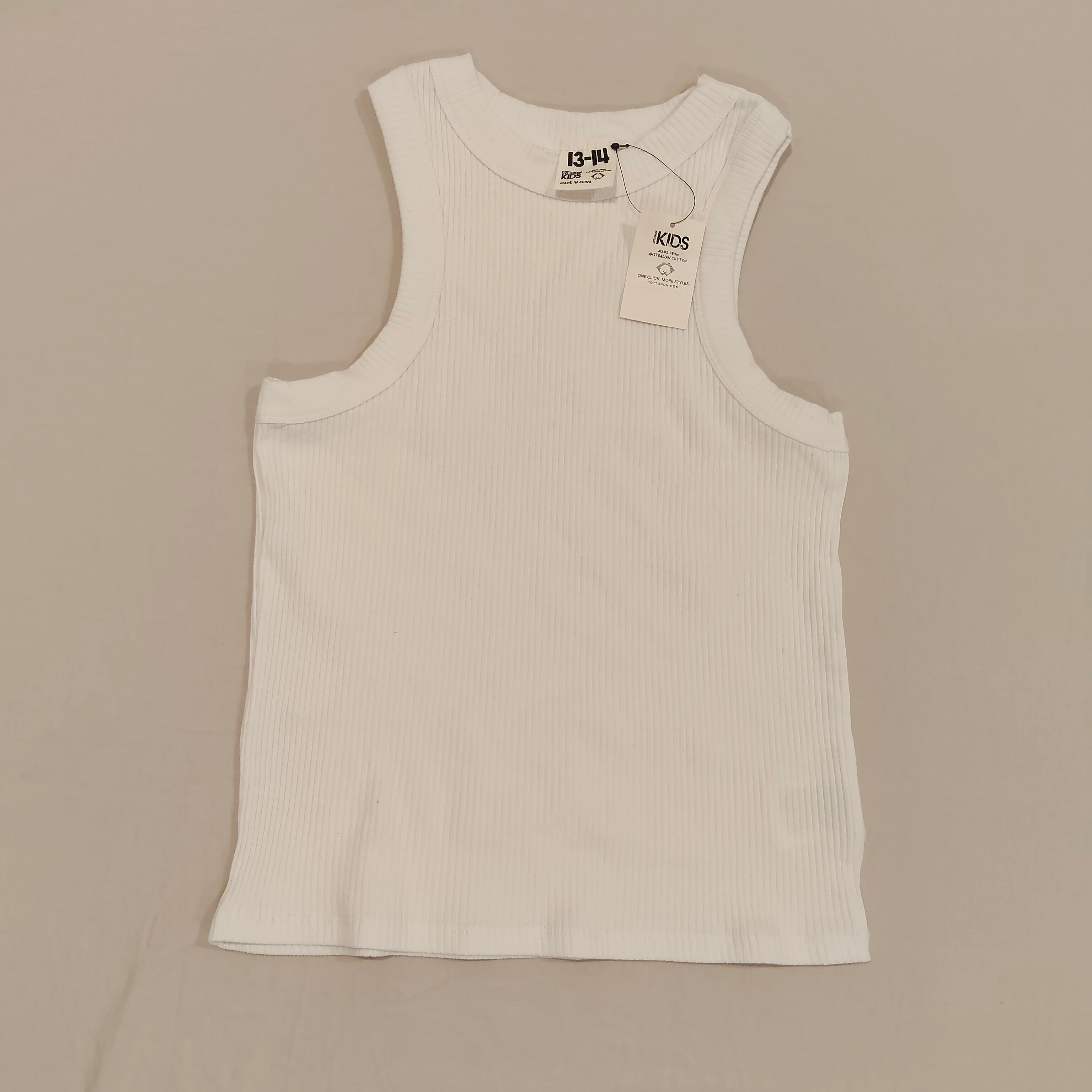 New COTTON ON KIDS tank top size 13-14yrs girls white