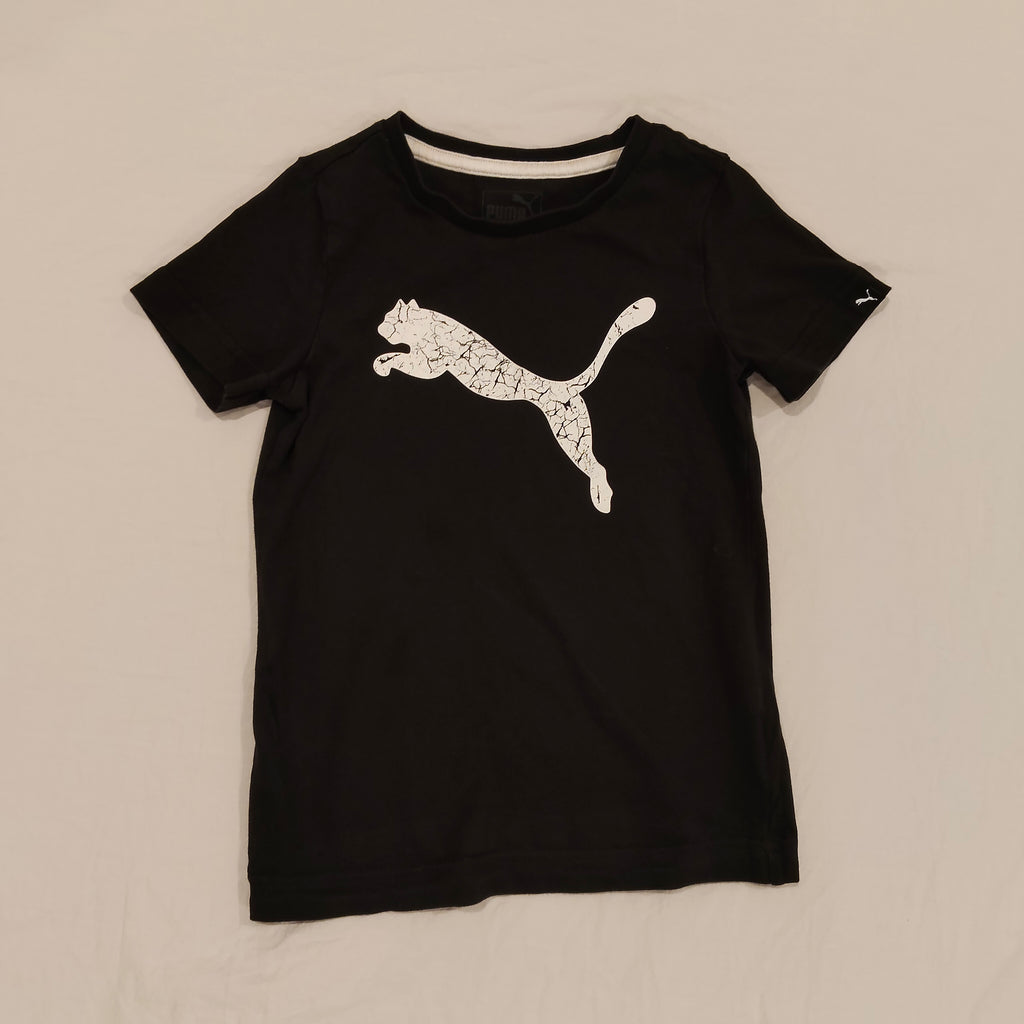 PUMA Tee size 5-6yrs Black Short Sleeve Boys