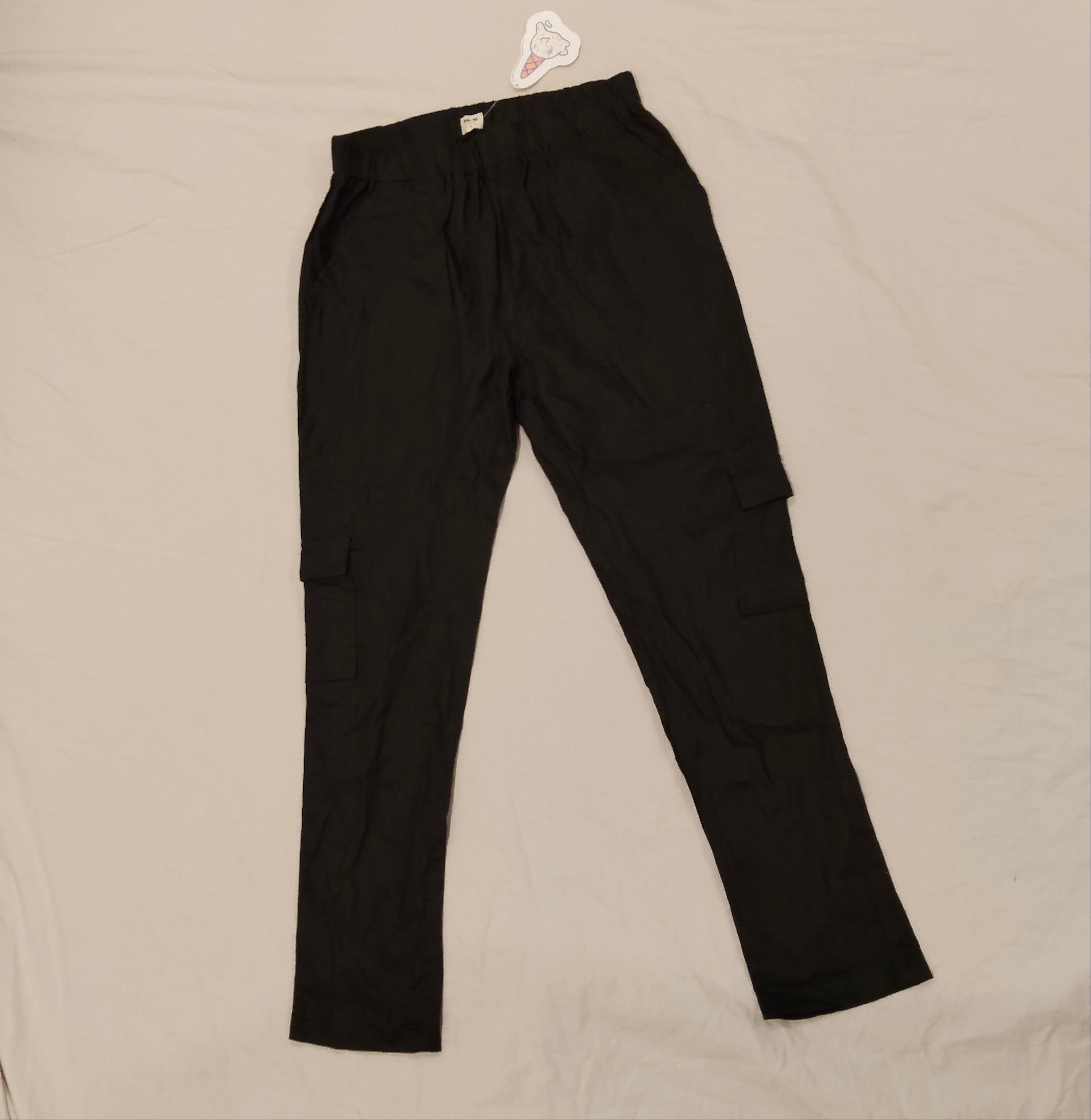BAND OF BOYS + THE GIRL CLUB Linen Cargo Pants size 14 Girls Black