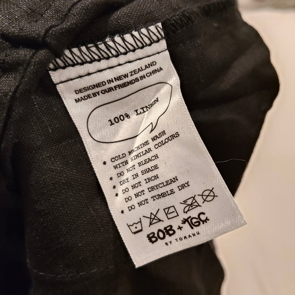BAND OF BOYS + THE GIRL CLUB Linen Cargo Pants size 14 Girls Black