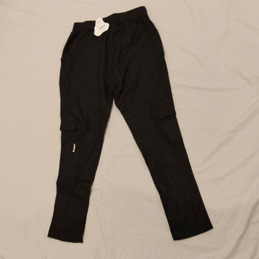 BAND OF BOYS + THE GIRL CLUB Linen Cargo Pants size 14 Girls Black