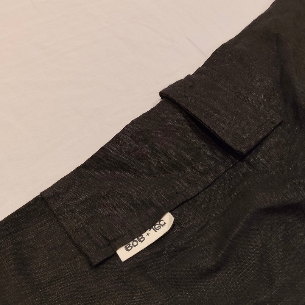 BAND OF BOYS + THE GIRL CLUB Linen Cargo Pants size 14 Girls Black