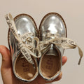 ZARA oxford shoes size 20 Girls (12-24m) silver metallic platform