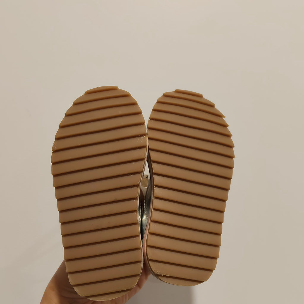 ZARA oxford shoes size 20 Girls (12-24m) silver metallic platform