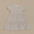 EVEGIRL size 10 Girls tiered dress blue and white stripes short sleeve