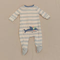 GAP baby onesie 0-3m baby Sharks theme blue and white stripes