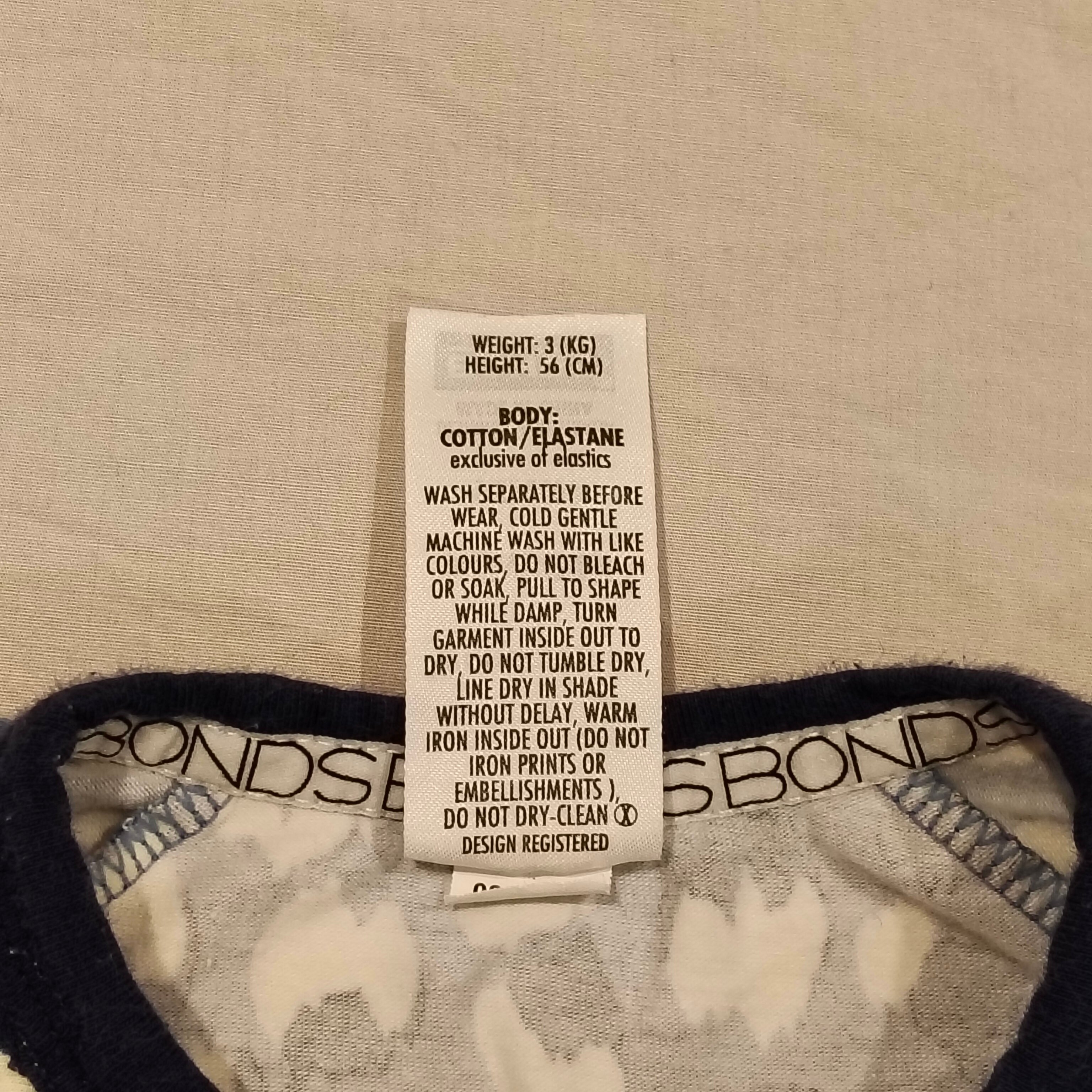 BONDS Zippy Wondersuit size Newborn Baby Short Sleeve