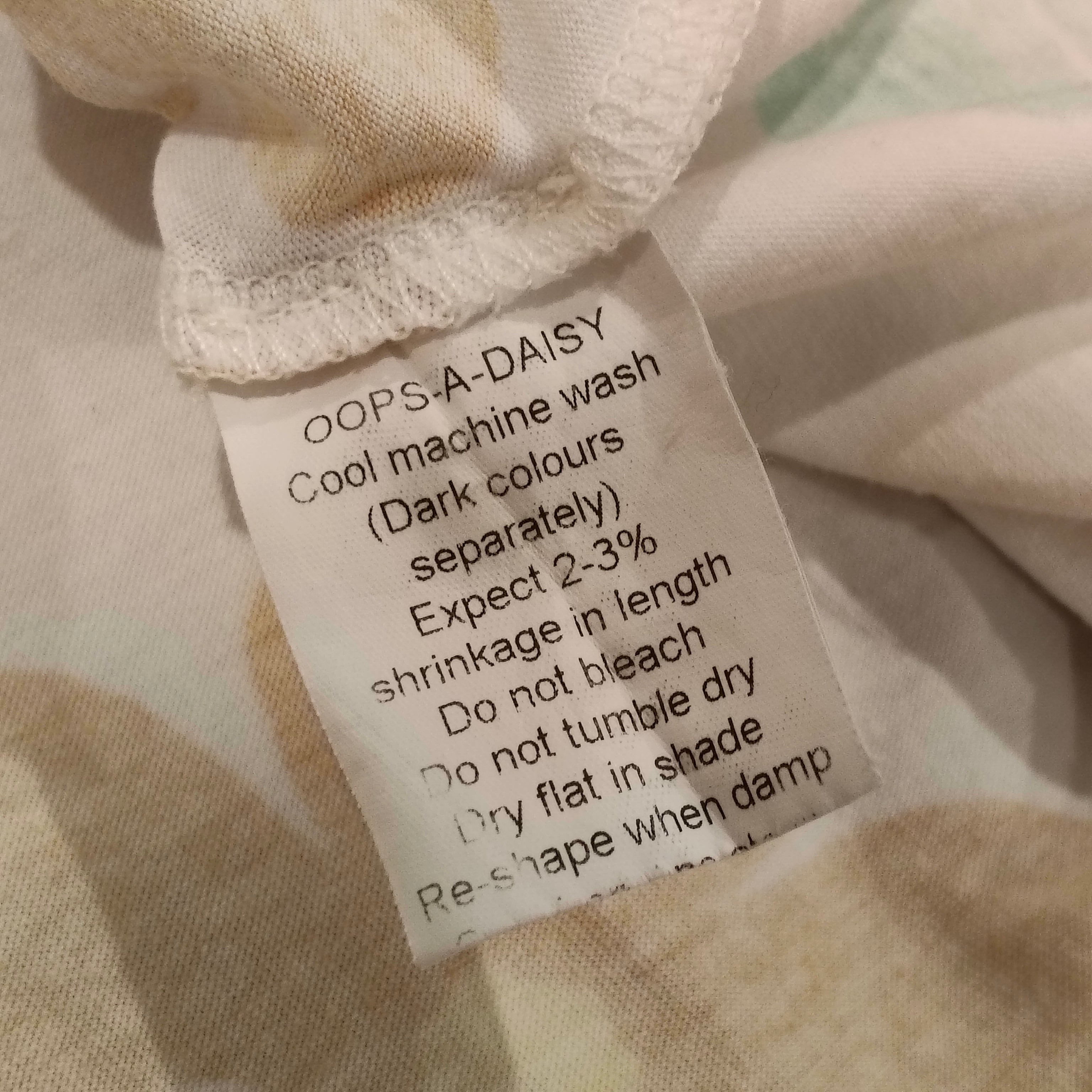 TWENTY-SEVEN NAMES oversized tee size 12 Womens Oop-a-Daisy