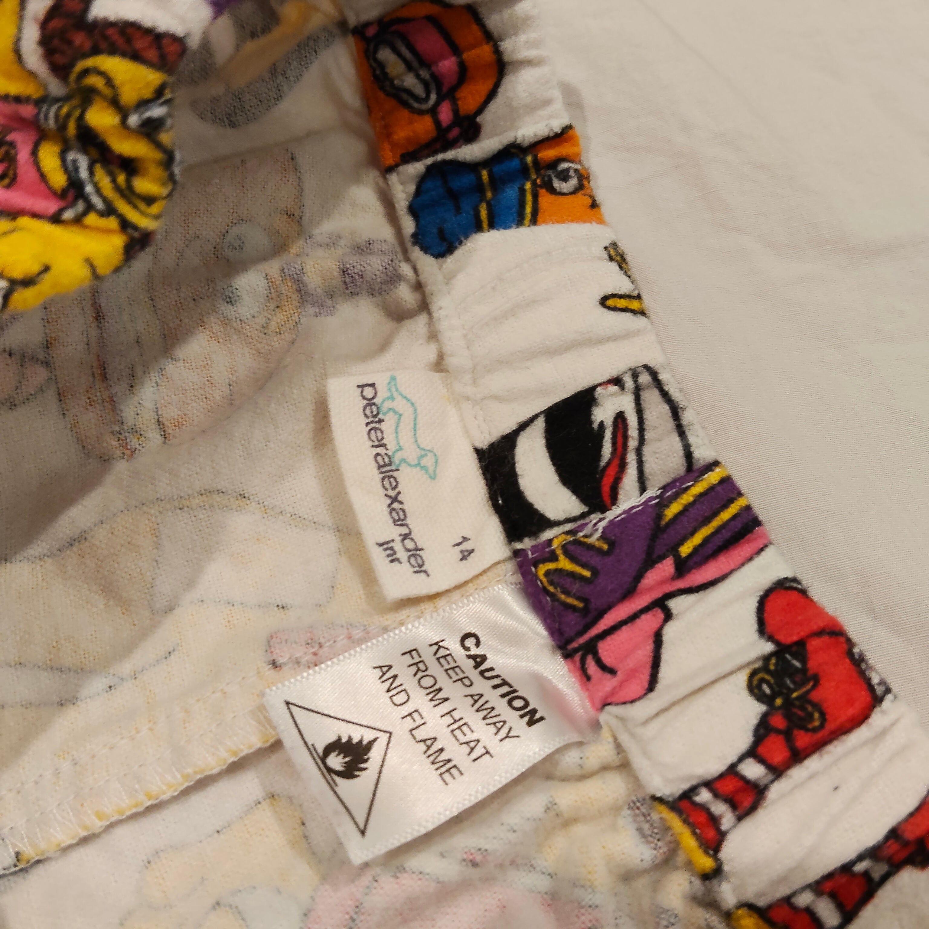 PETER ALEXANDER pyjama set size 14yrs unisex McDonald