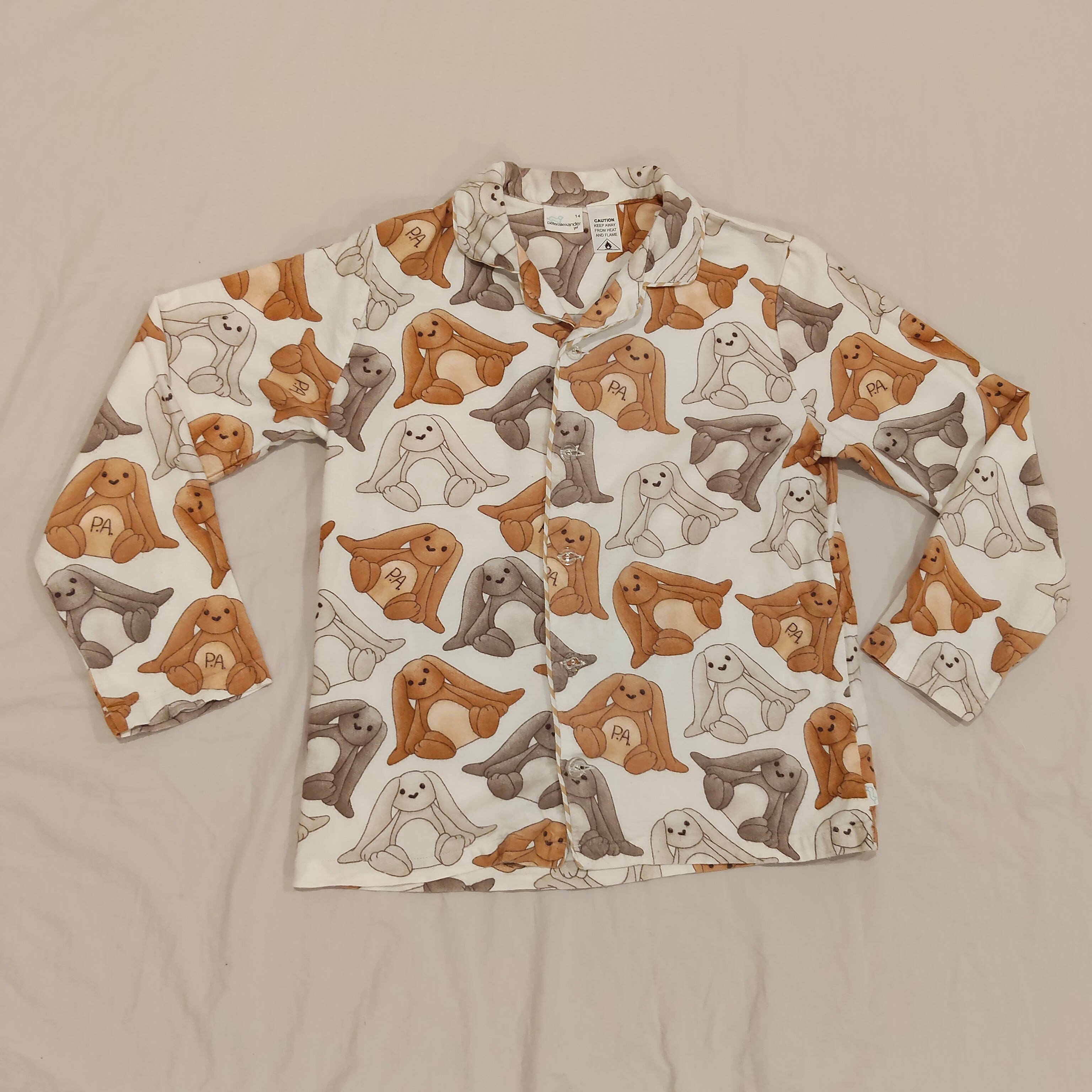 PETER ALEXANDER Flannel Pyjamas Set size 14yrs unisex PA Puppy
