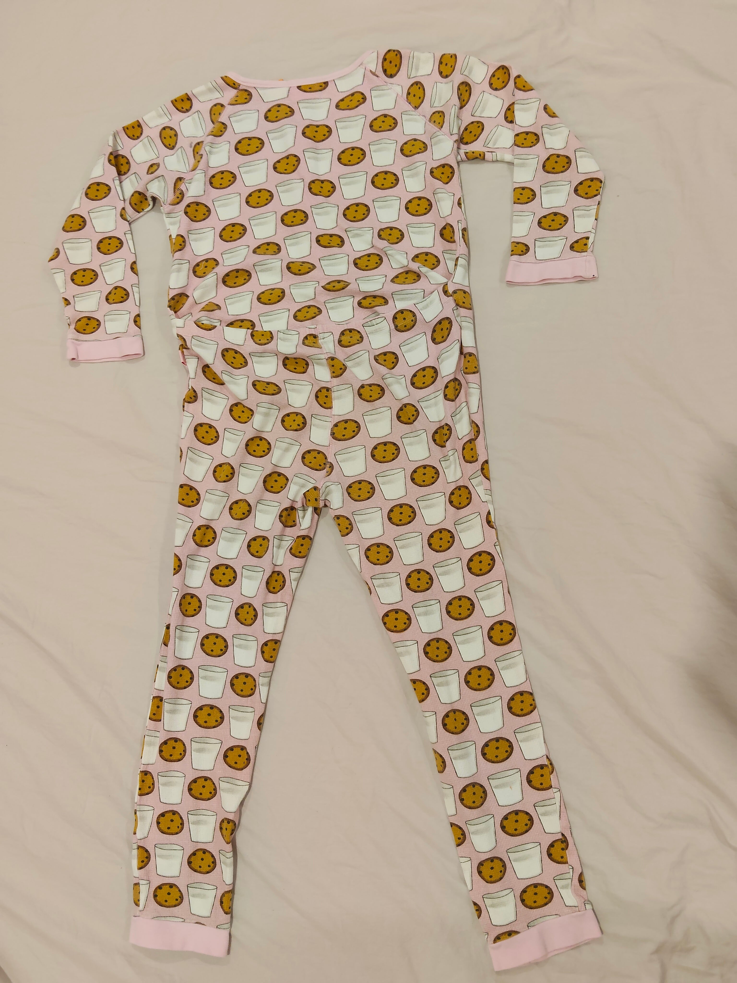 PETER ALEXANDER sleep onesie size 12yrs Girls Pyjamas cookies and milk print