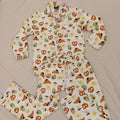 MORGAN & FINCH Flannelette Pyjamas Set Size 12-14yrs Girls Breakfast Print (size S Women)