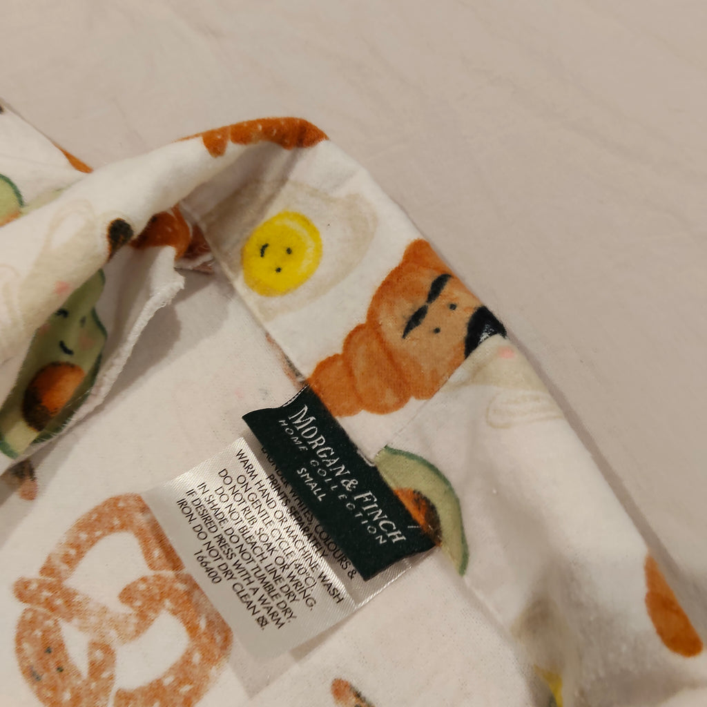 MORGAN & FINCH Flannelette Pyjamas Set Size 12-14yrs Girls Breakfast Print (size S Women)