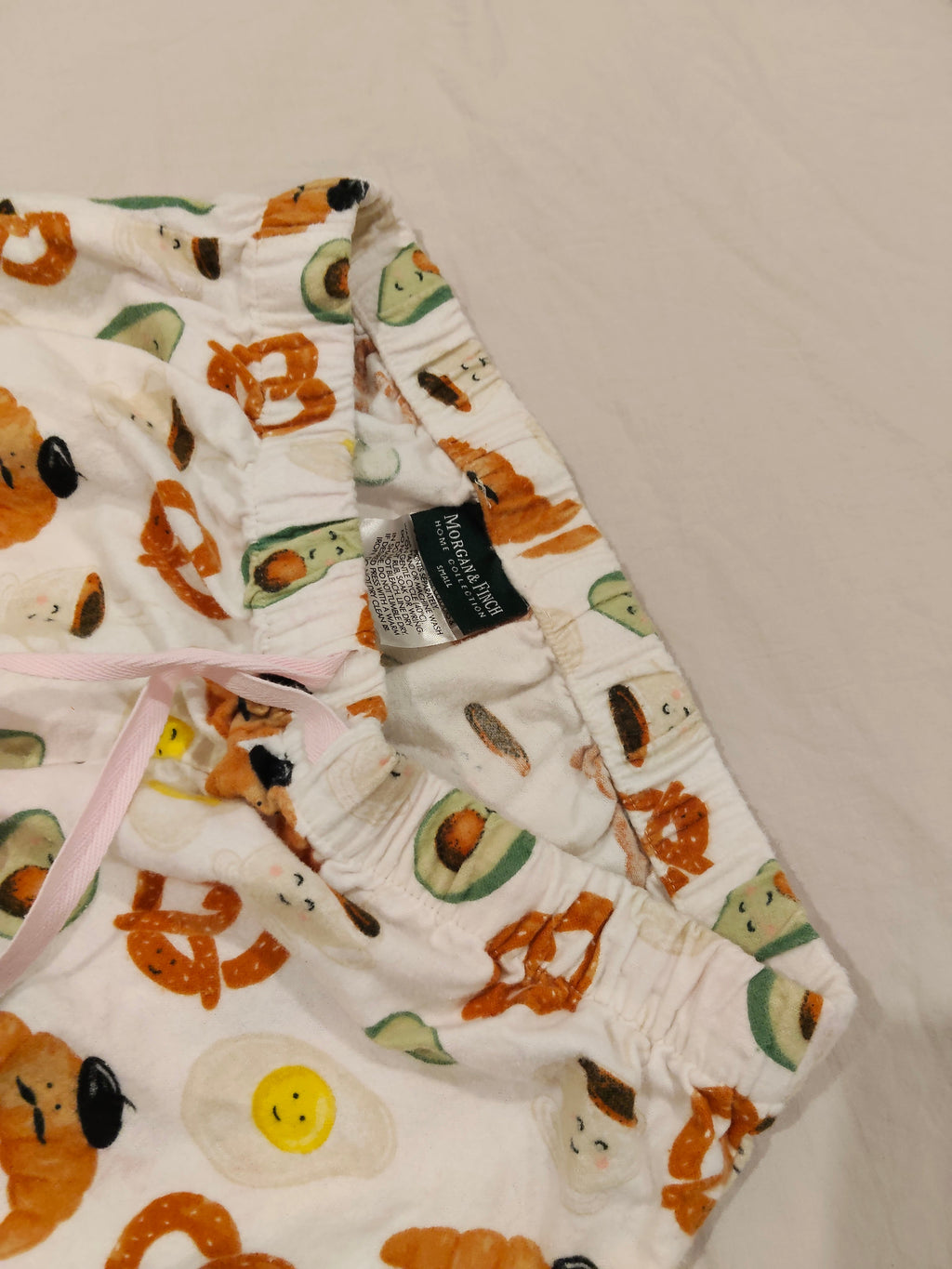 MORGAN & FINCH Flannelette Pyjamas Set Size 12-14yrs Girls Breakfast Print (size S Women)