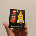 New DANGERFIELD enamel pins Ketchup & Mustard