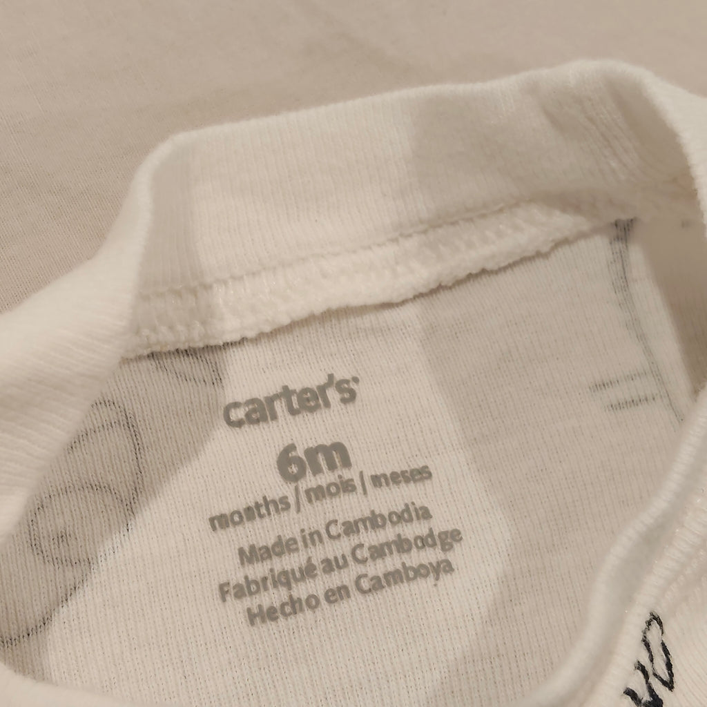 CARTER'S bodysuit size 6m baby short sleeve Chameleon