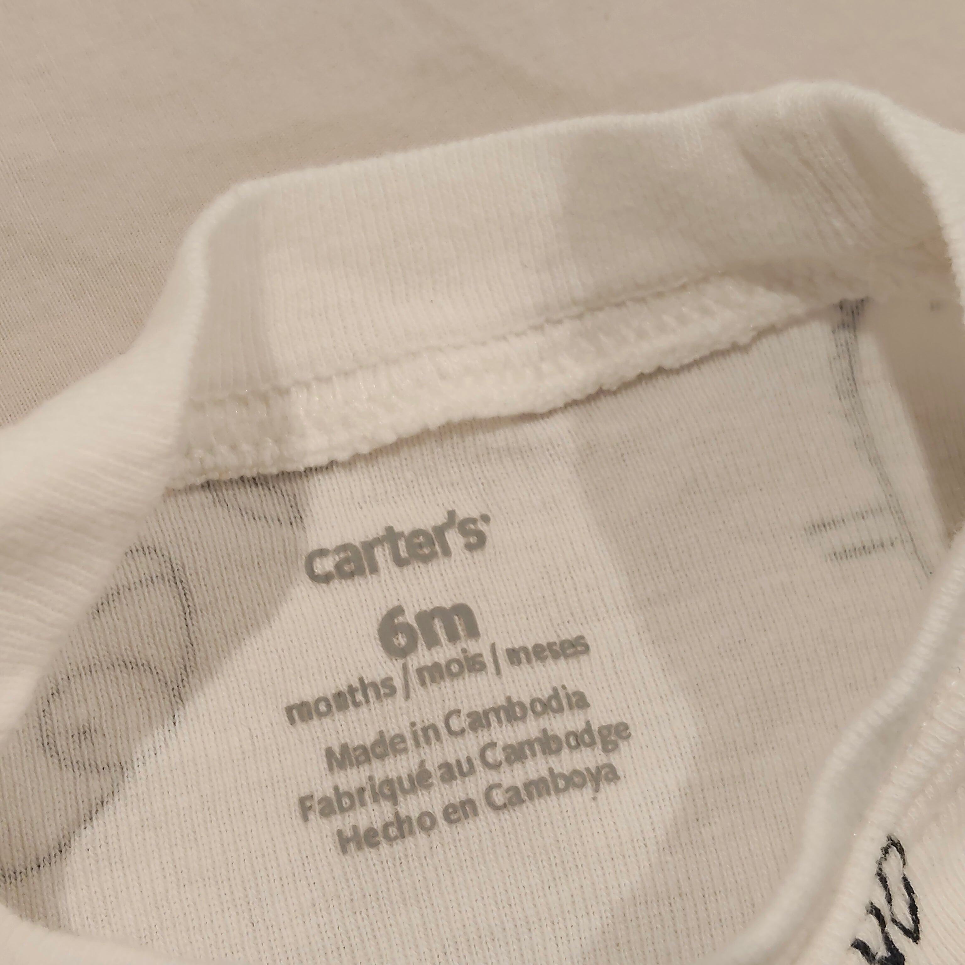 CARTER'S bodysuit size 6m baby short sleeve Chameleon