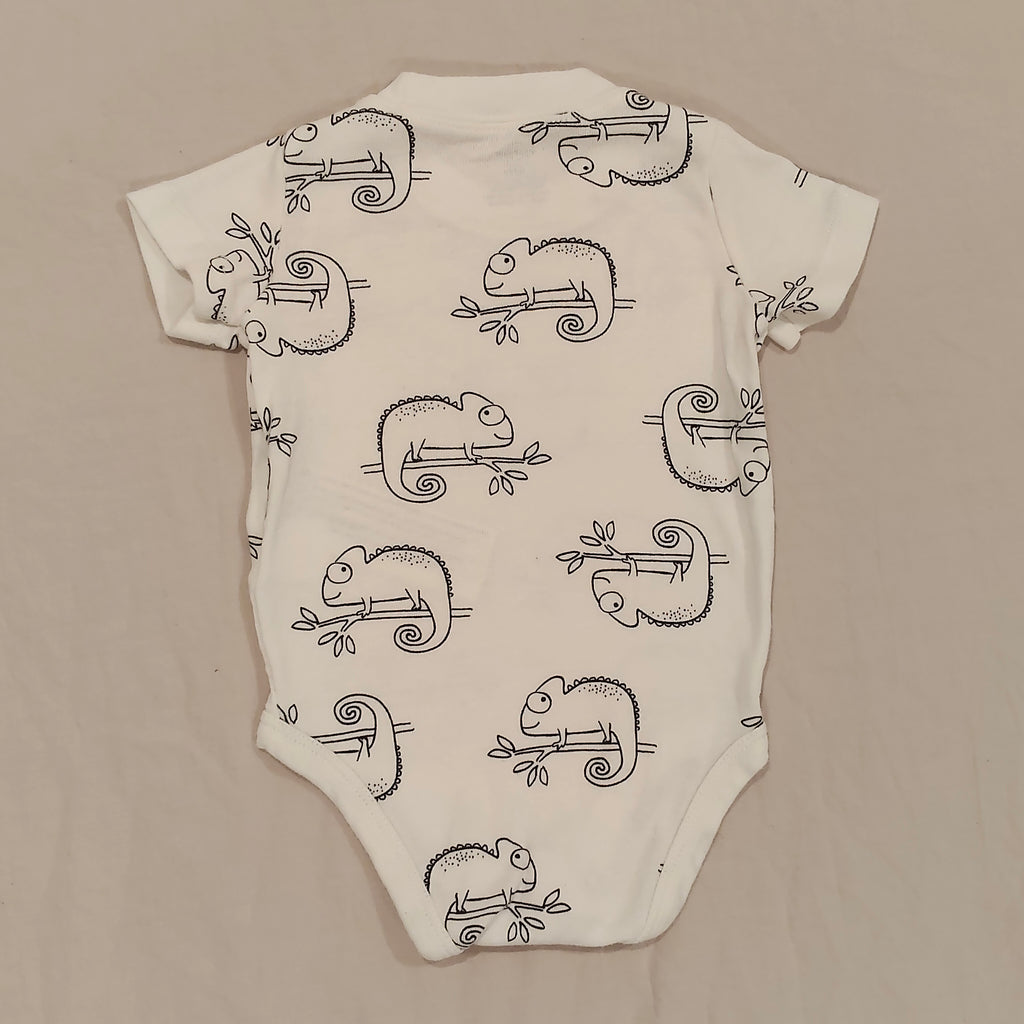 CARTER'S bodysuit size 6m baby short sleeve Chameleon