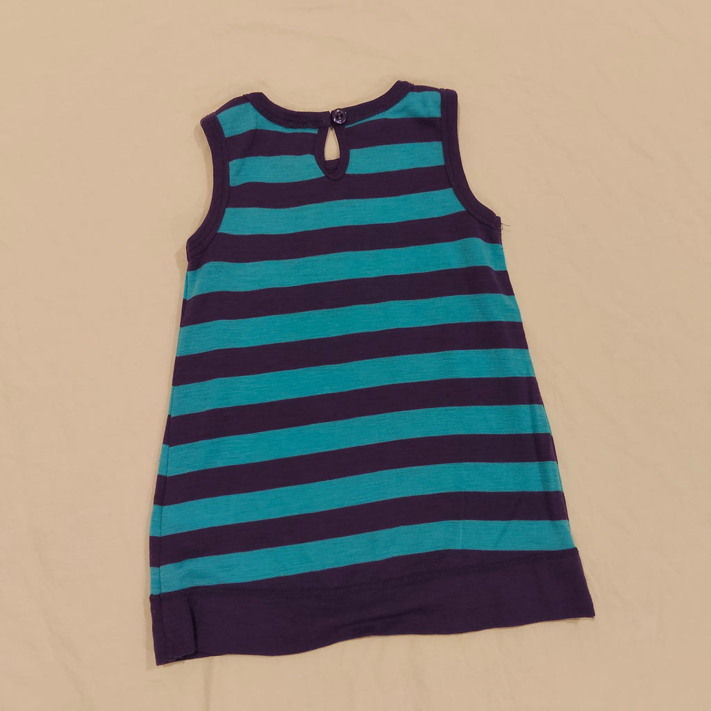 Teeny Tweeny 100% MERINO dress size 12m girls stripes