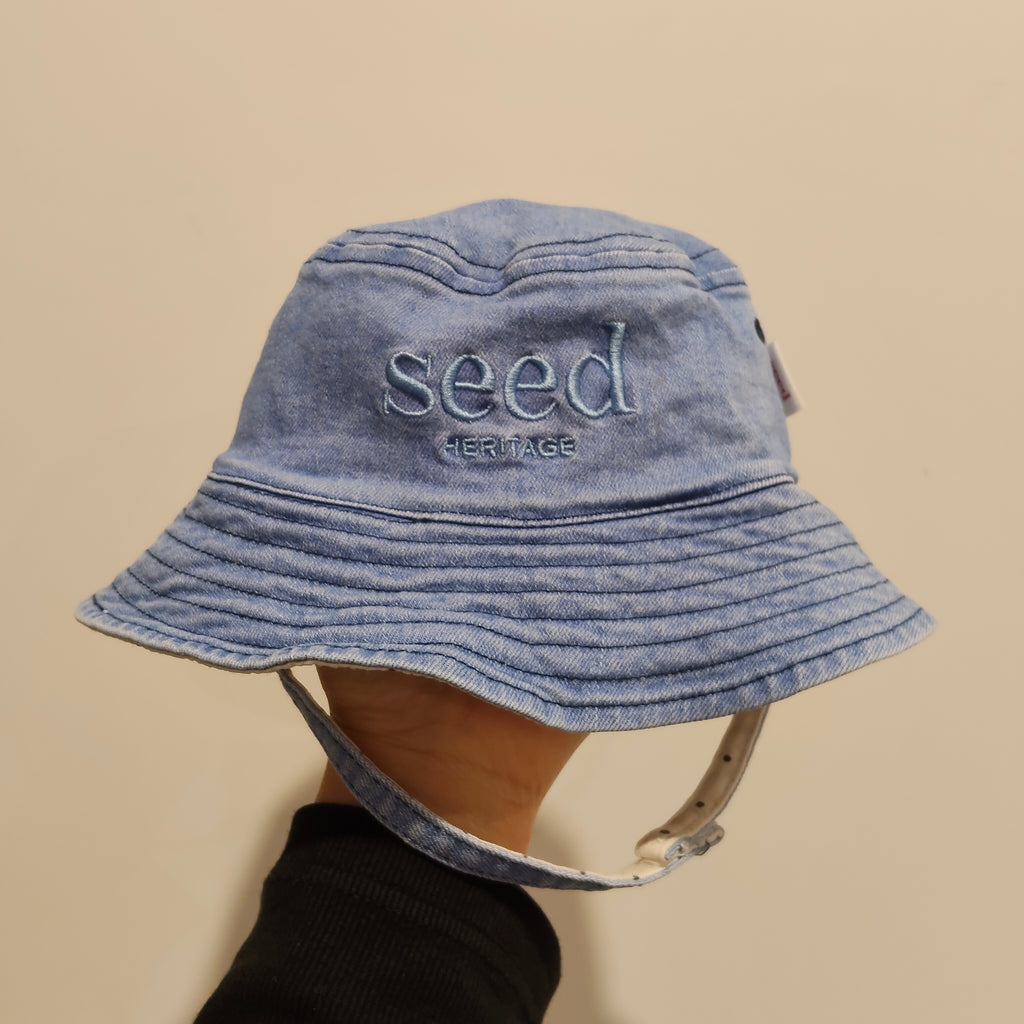 SEED HERITAGE SUN HAT size 6-12M embroidered logo