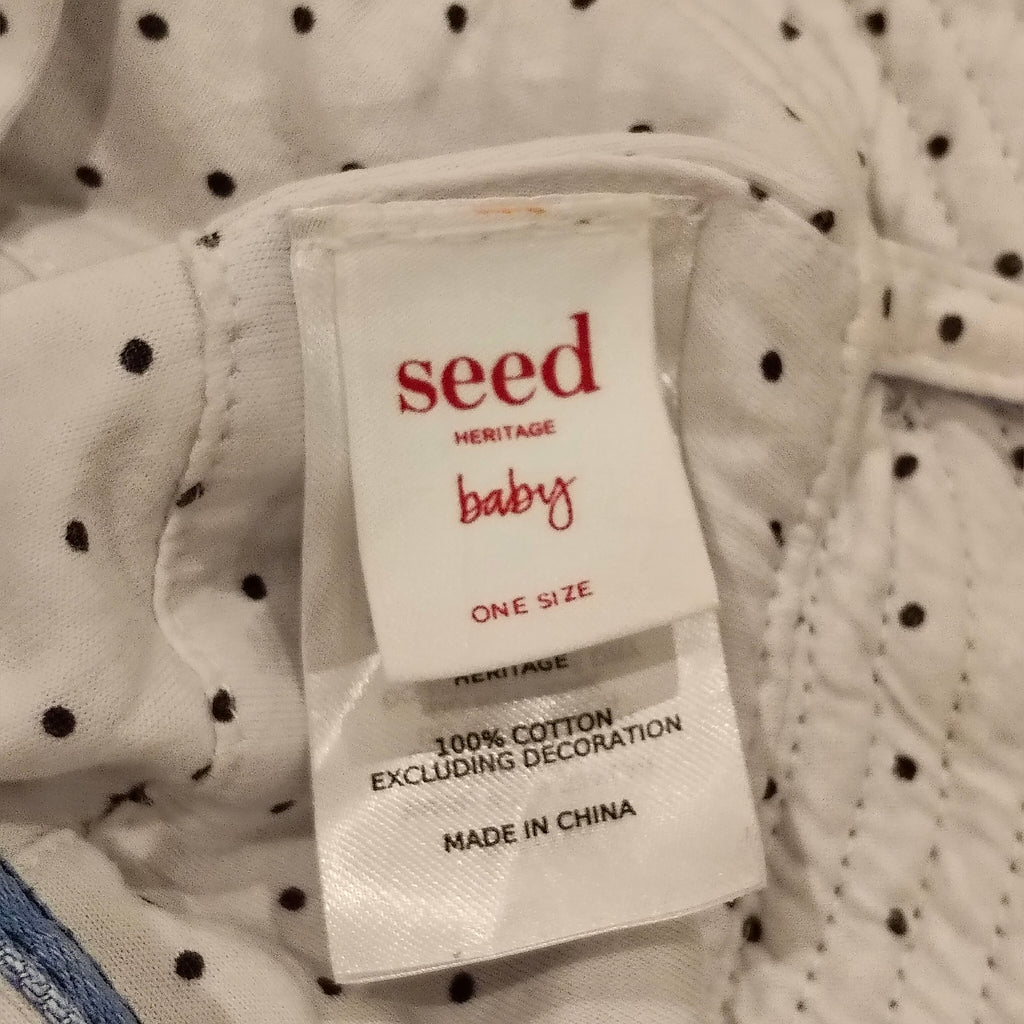 SEED HERITAGE SUN HAT size 6-12M embroidered logo