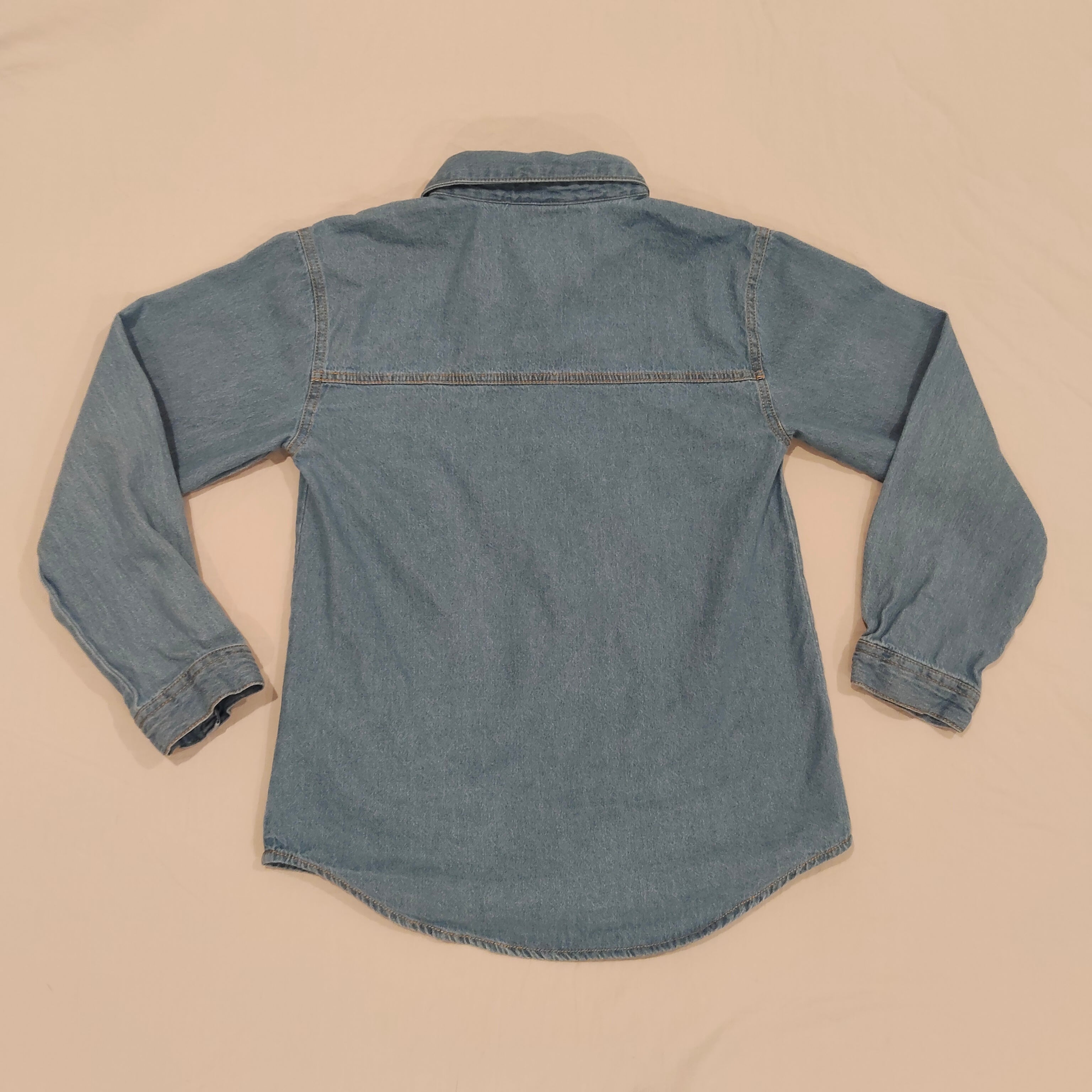 SEED Denim Shirt size 9 Girls long sleeve