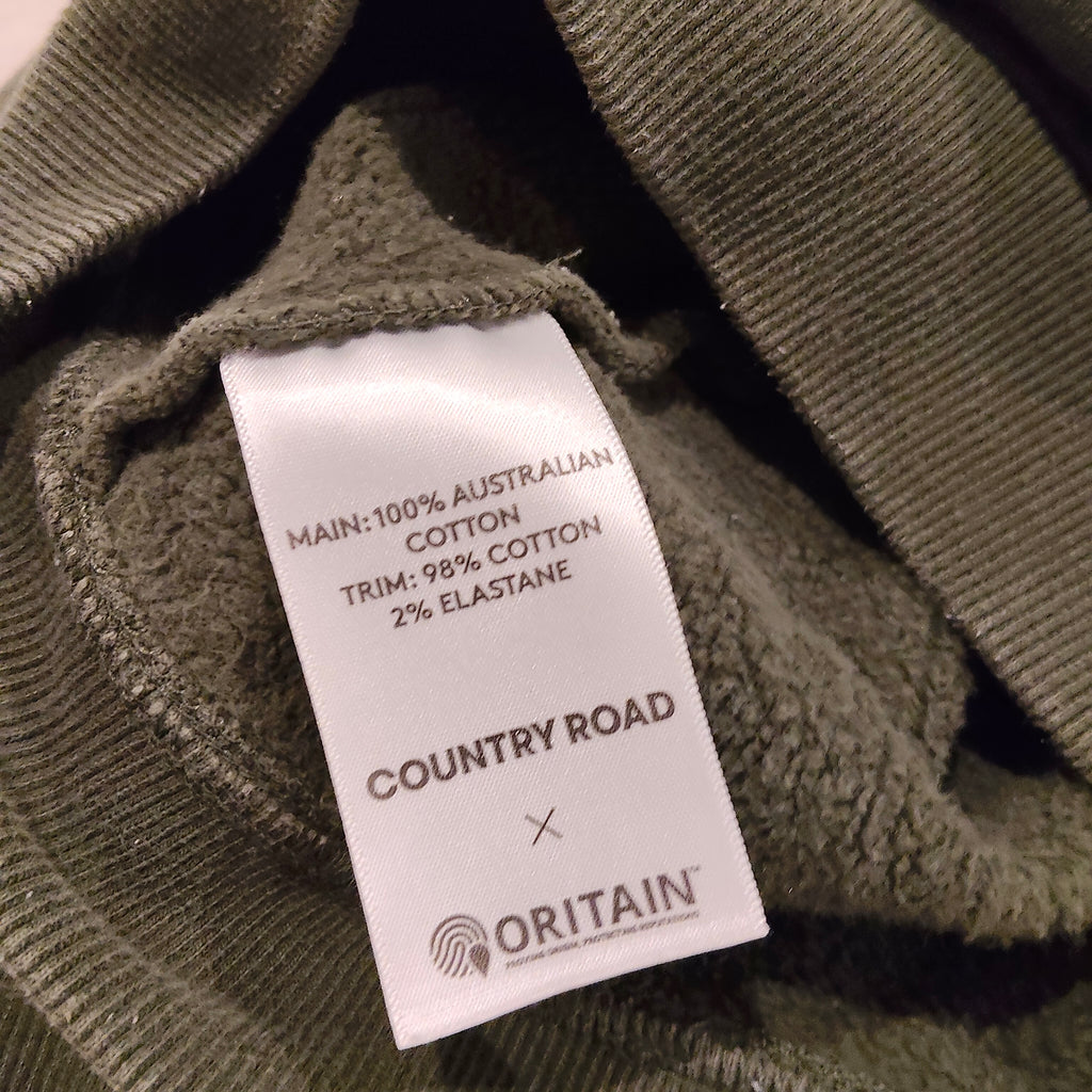COUNTRY ROAD Heritage Half Zip Sweat size 5 Khaki Green