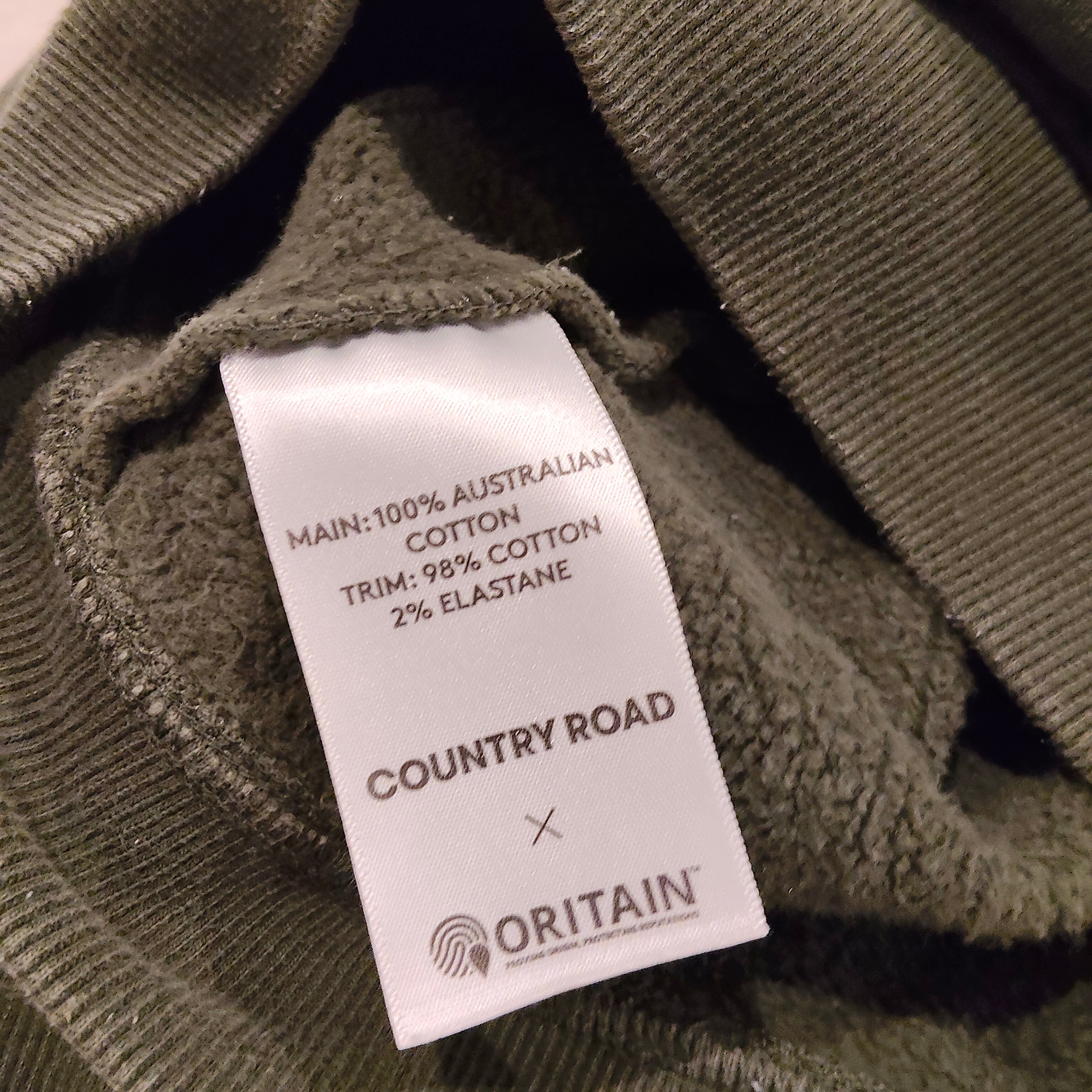 COUNTRY ROAD Heritage Half Zip Sweat size 5 Khaki Green