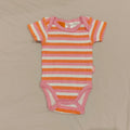 PUMPKIN PATCH bodysuit size Newborn Baby Pink Stripes Short Slevee