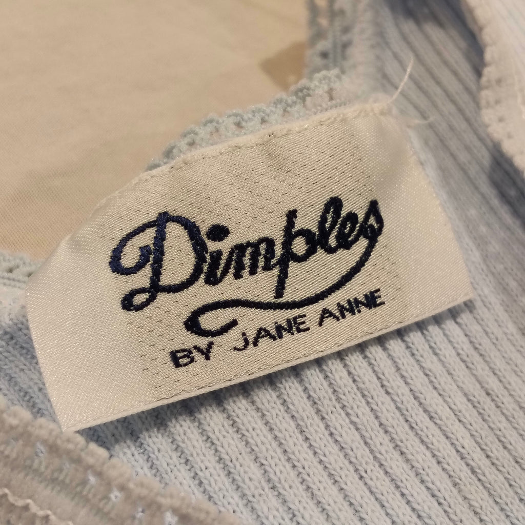 DIMPLES by Jane Anne ribbed baby singlet embroidered bee Size NEWBORN blue