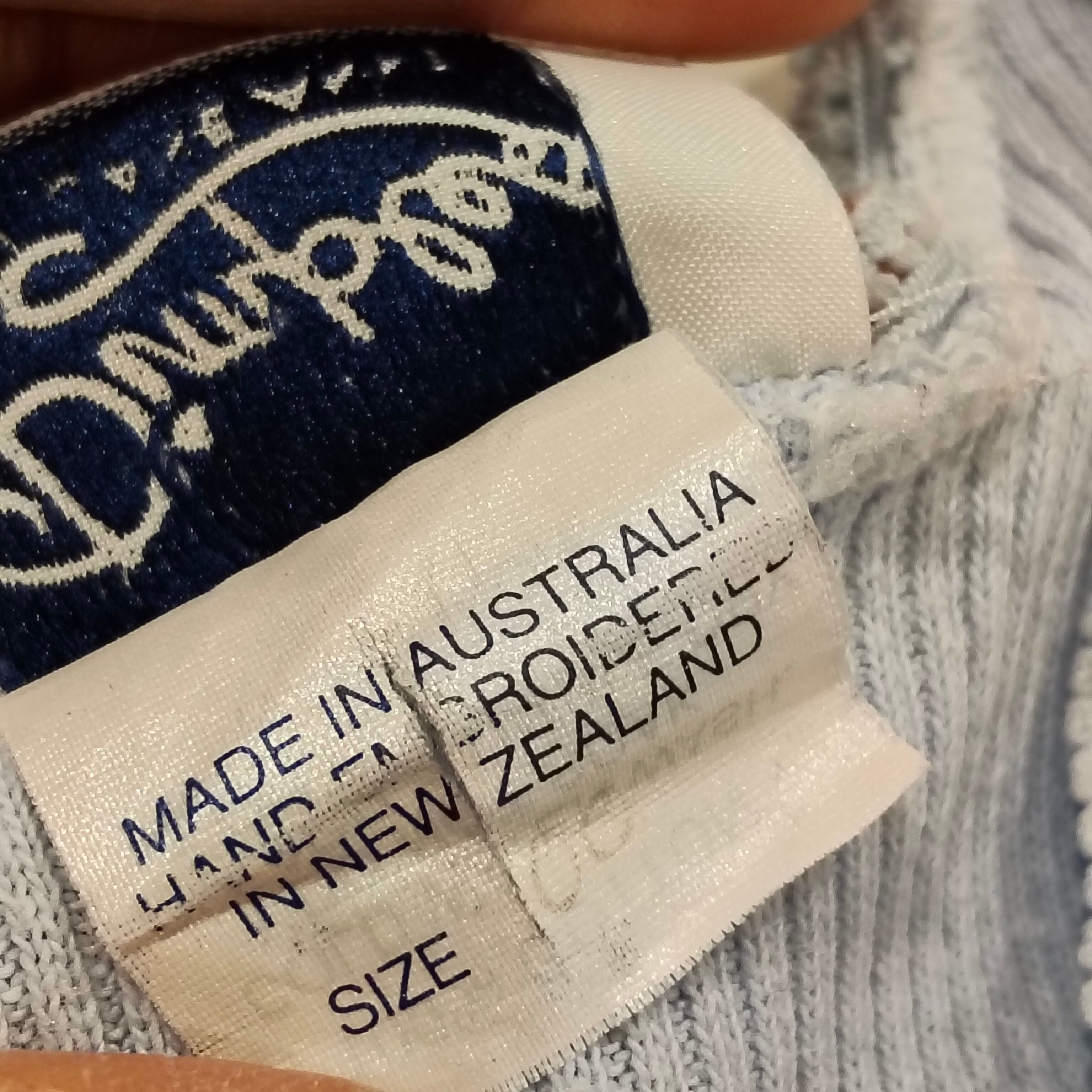 DIMPLES by Jane Anne ribbed baby singlet embroidered bee Size NEWBORN blue