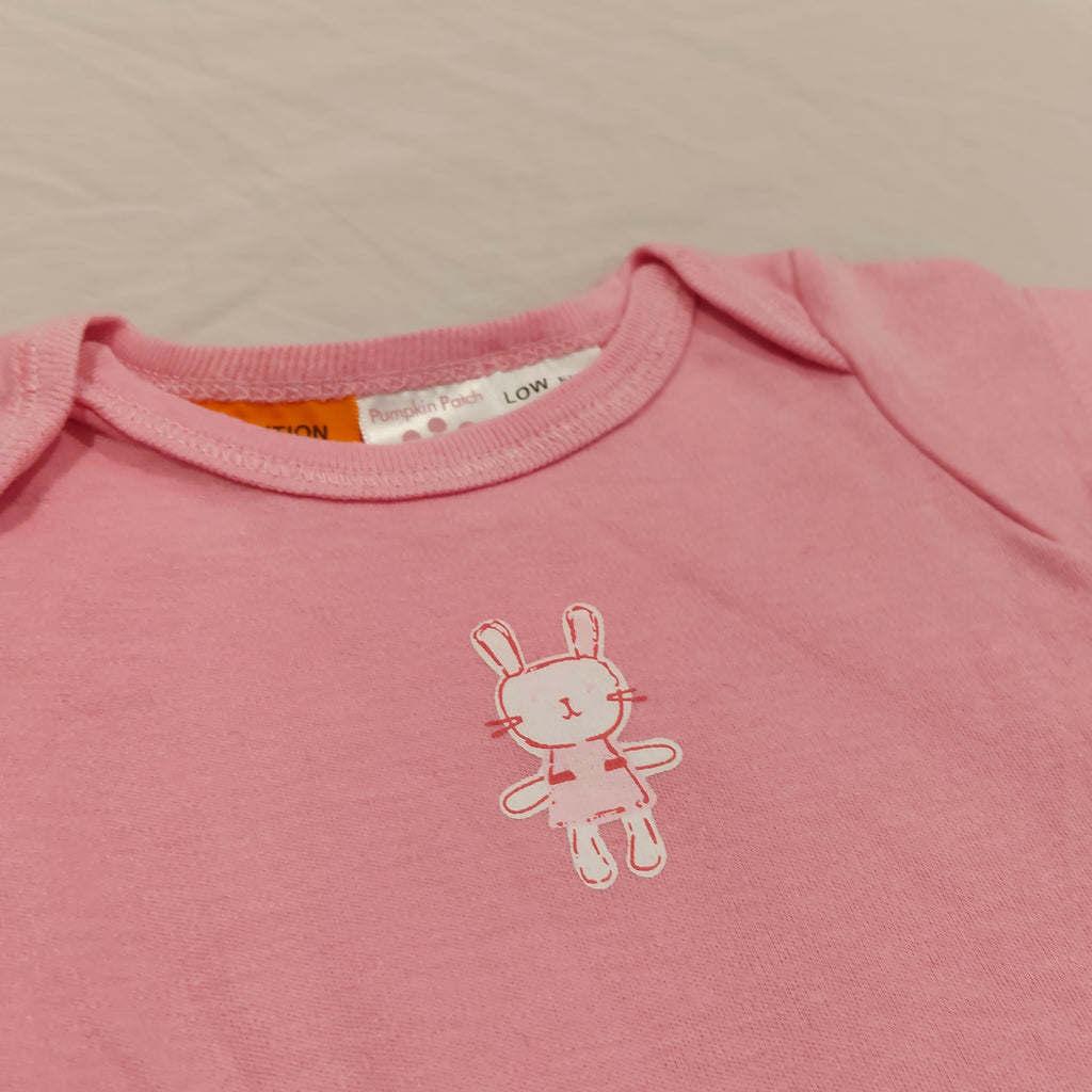 PUMPKIN PATCH bodysuit size Newborn Pink Short Sleeve