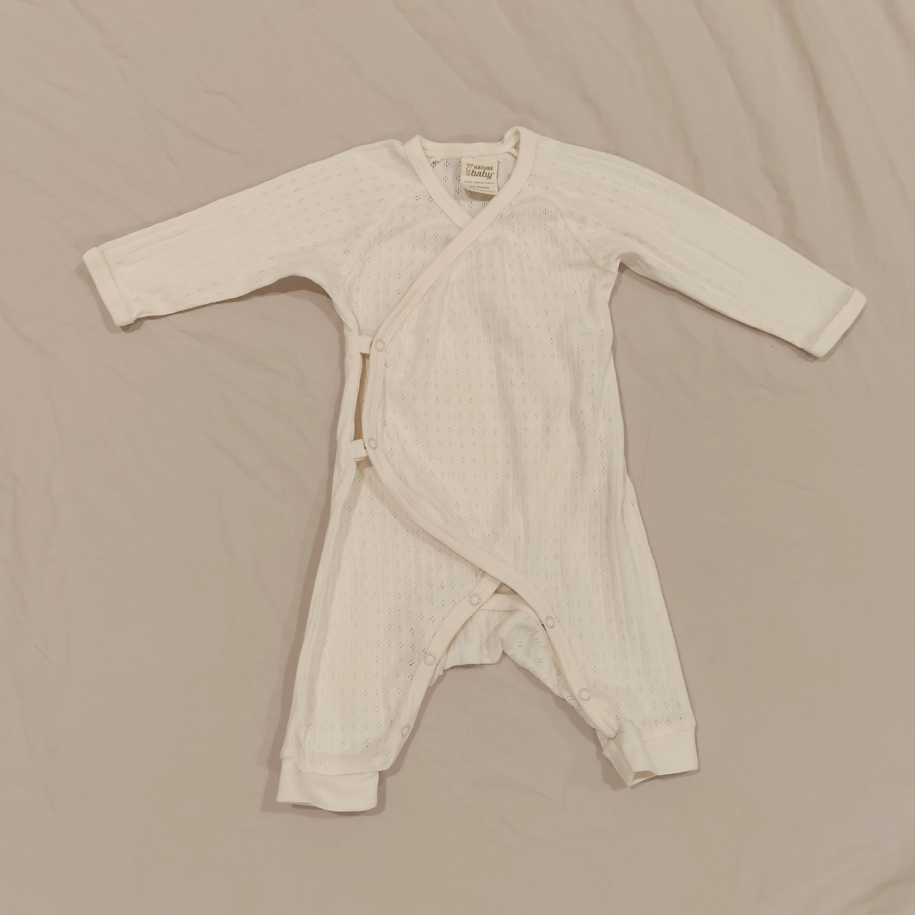NATURE BABY Pointelle Kimono Stretch and Grow size 0-3M Baby